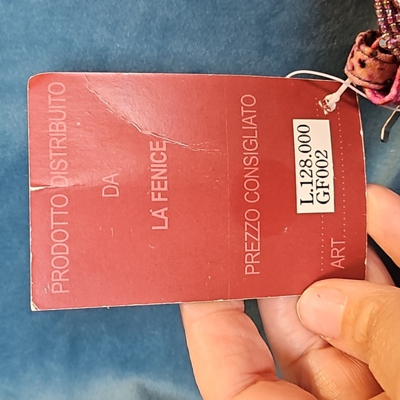 Vintage 1990s Gattinoni made in italy purse, beaded, fake snake skin - Picture 5 of 14